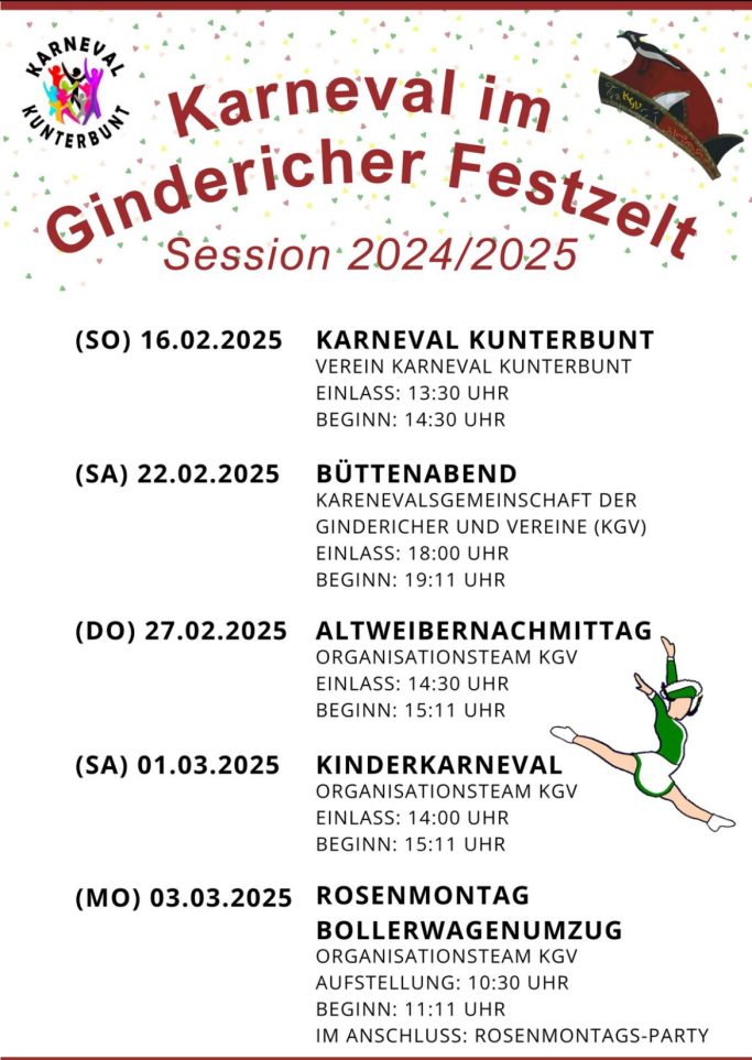Terminübersicht 2025
